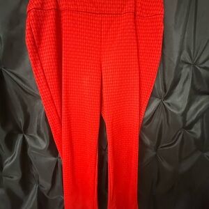 Crown & Ivy Vibrant Red Cropped Pants